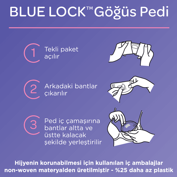 Lansinoh® Blue Lock ™ 60 lı Göğüs Pedi