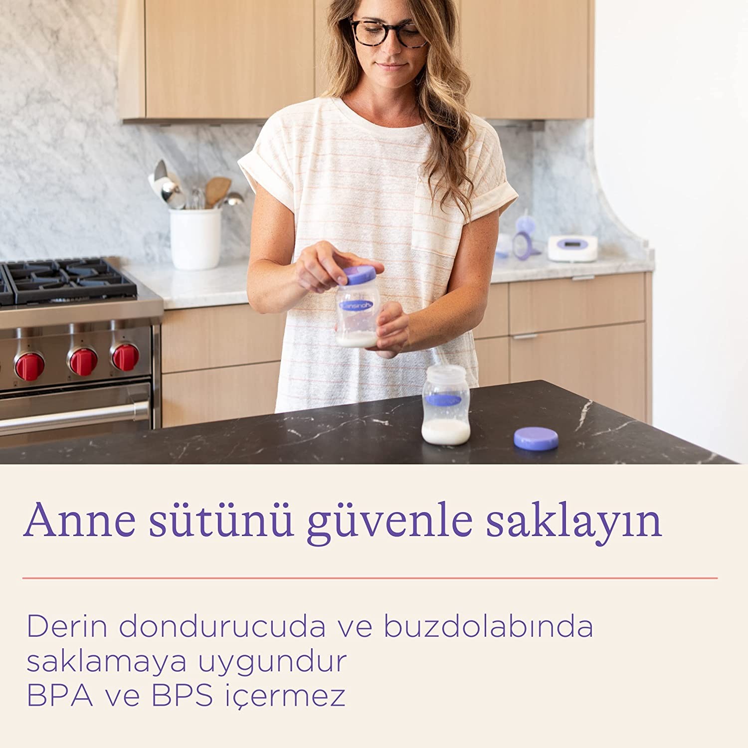 Lansinoh® Anne Sütü Saklama Şişeleri 4 Adet