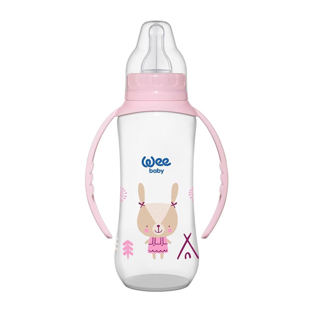 Wee Baby Klasik Kulplu PP Biberon 270 ml - Pembe