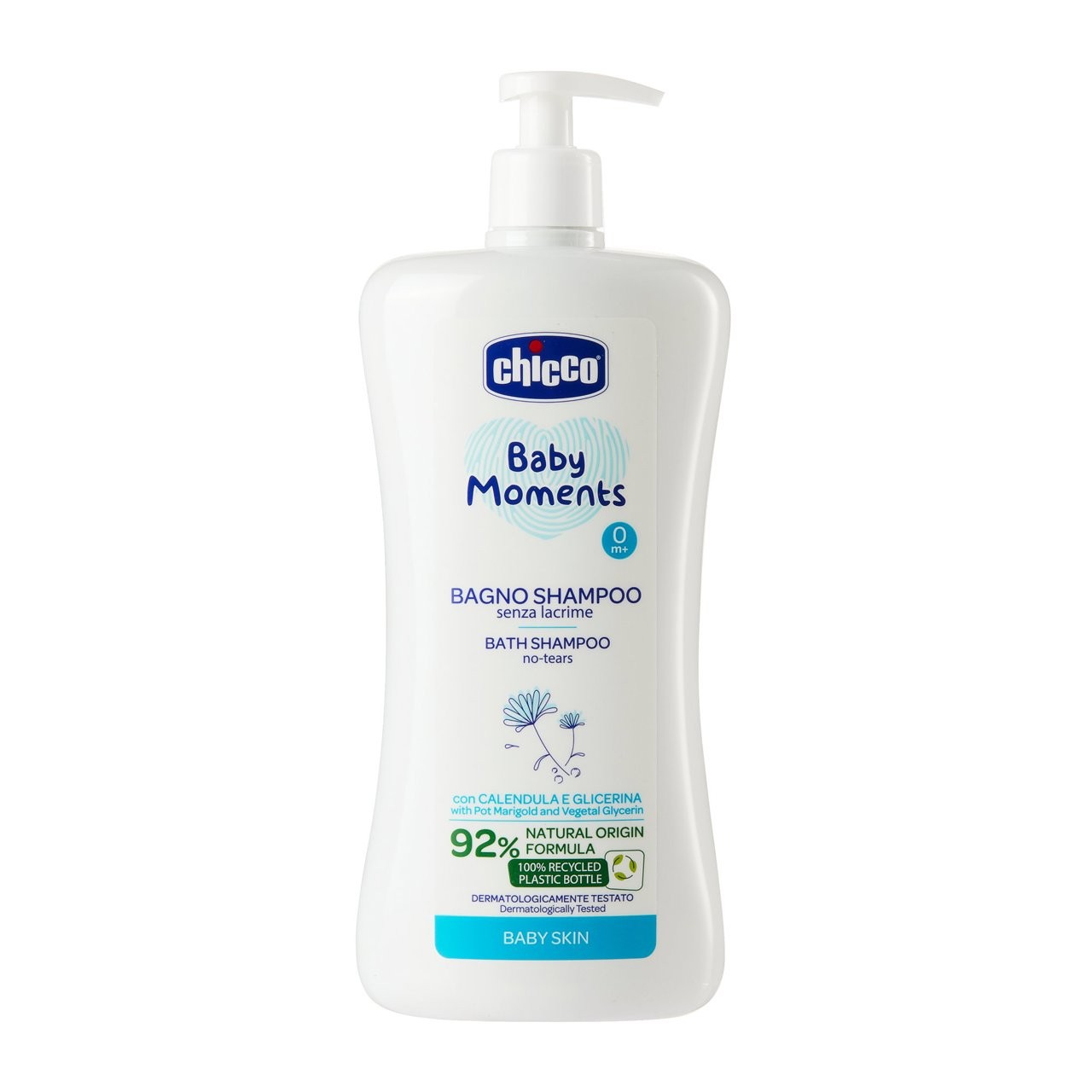 Chicco Baby Moments Doğal Göz Yakmayan Bebek ve Vücut Şampuanı 750ml