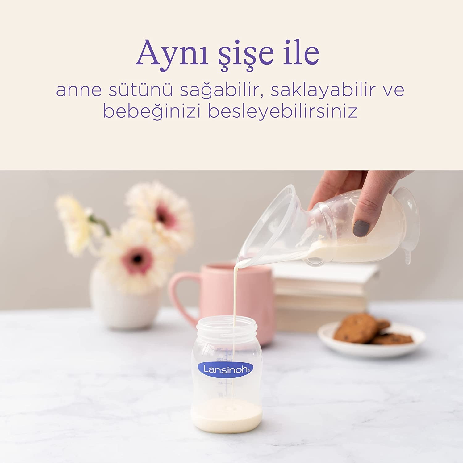 Lansinoh® Anne Sütü Saklama Şişeleri 4 Adet