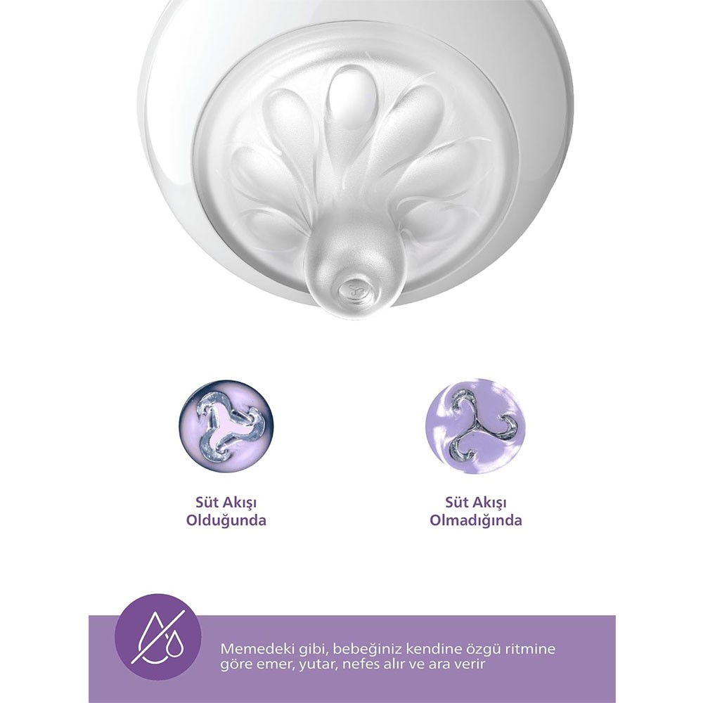 Philips Avent SCY965/02 Natural Response 2'li Biberon Emziği 5 Numara 6 Ay+