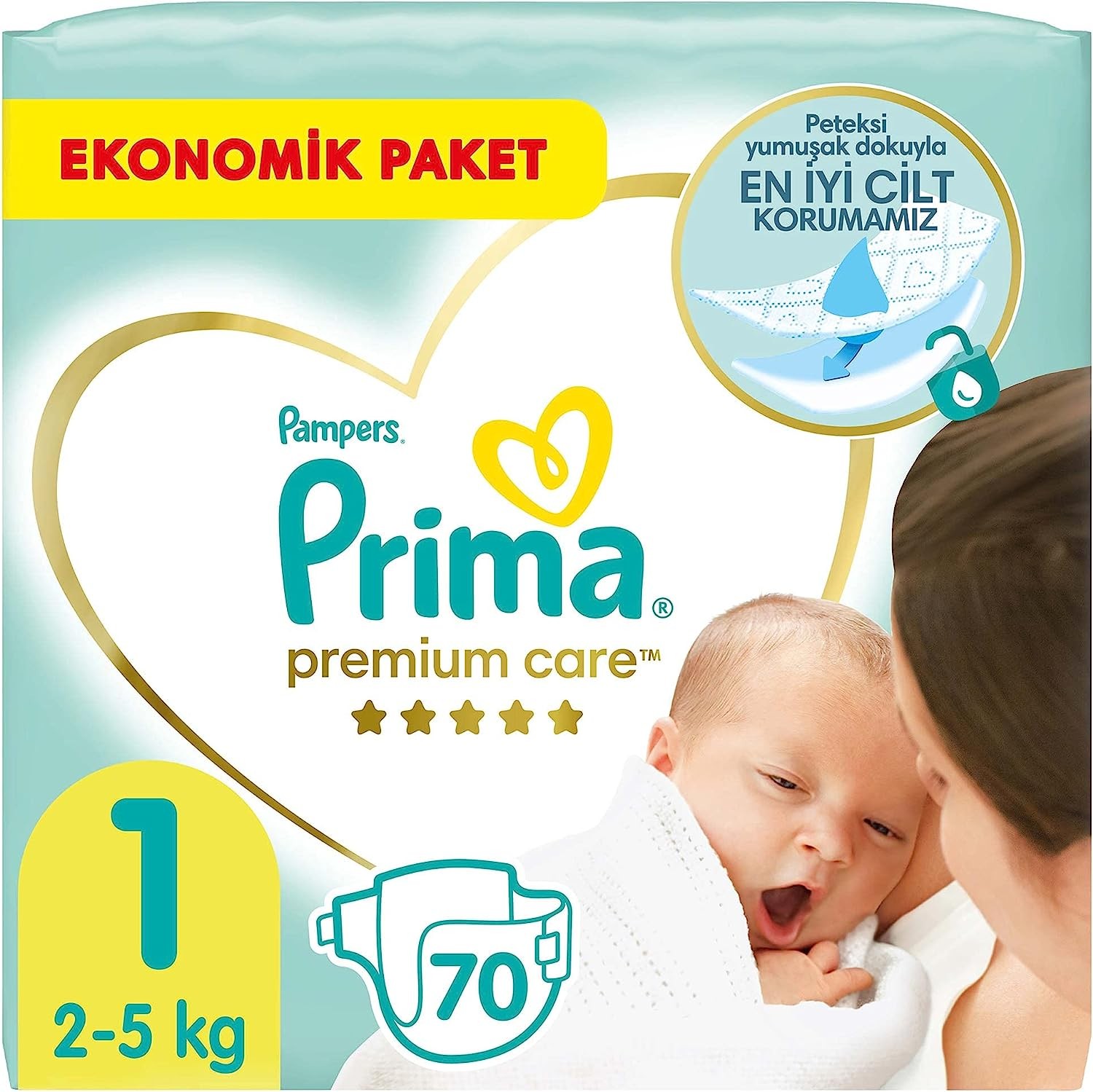 Prima Premium Care Bebek Bezi 1 Beden - 70 Adet