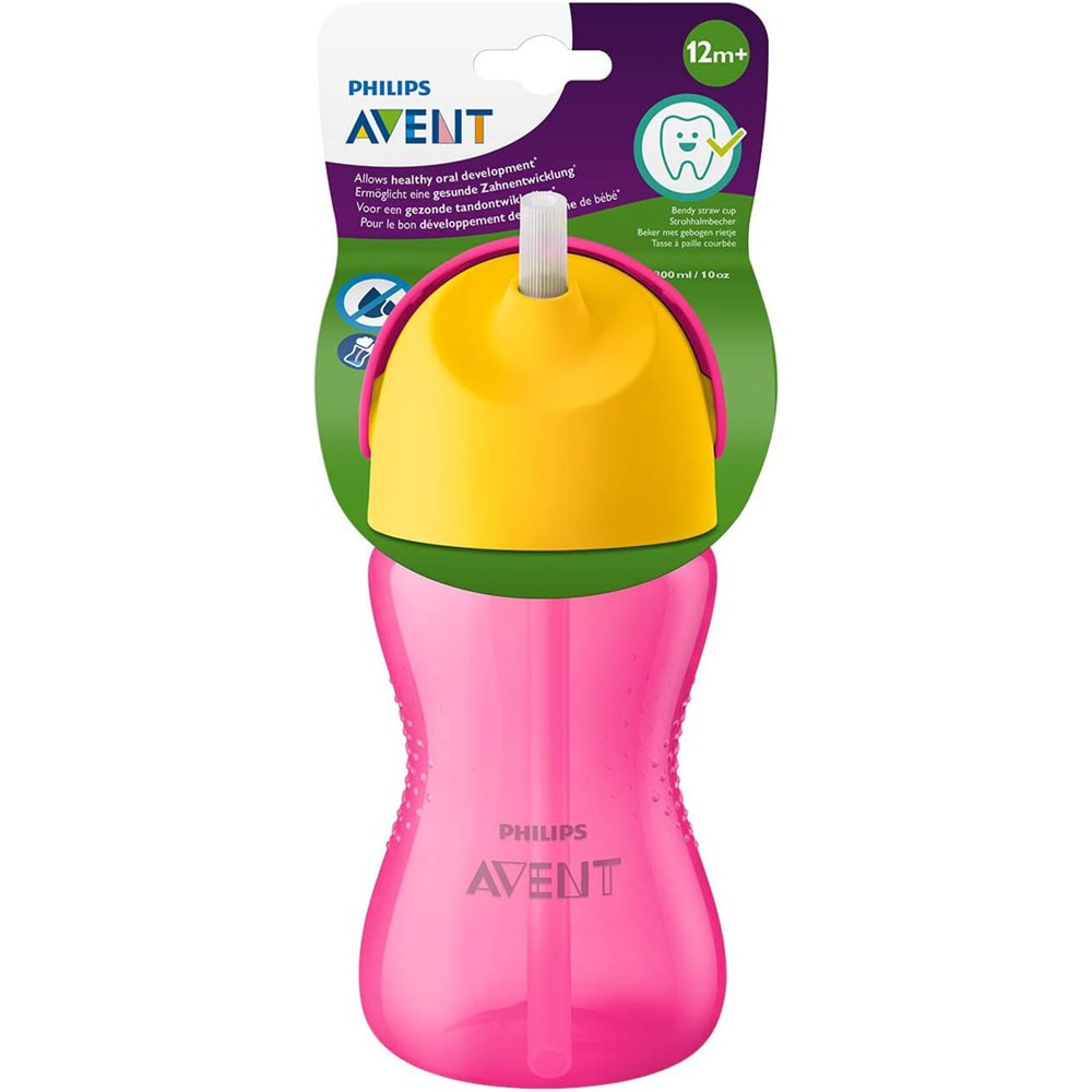 Philips Avent SCF798/02 Desenli Pipetli Bardak 300 ml Pembe