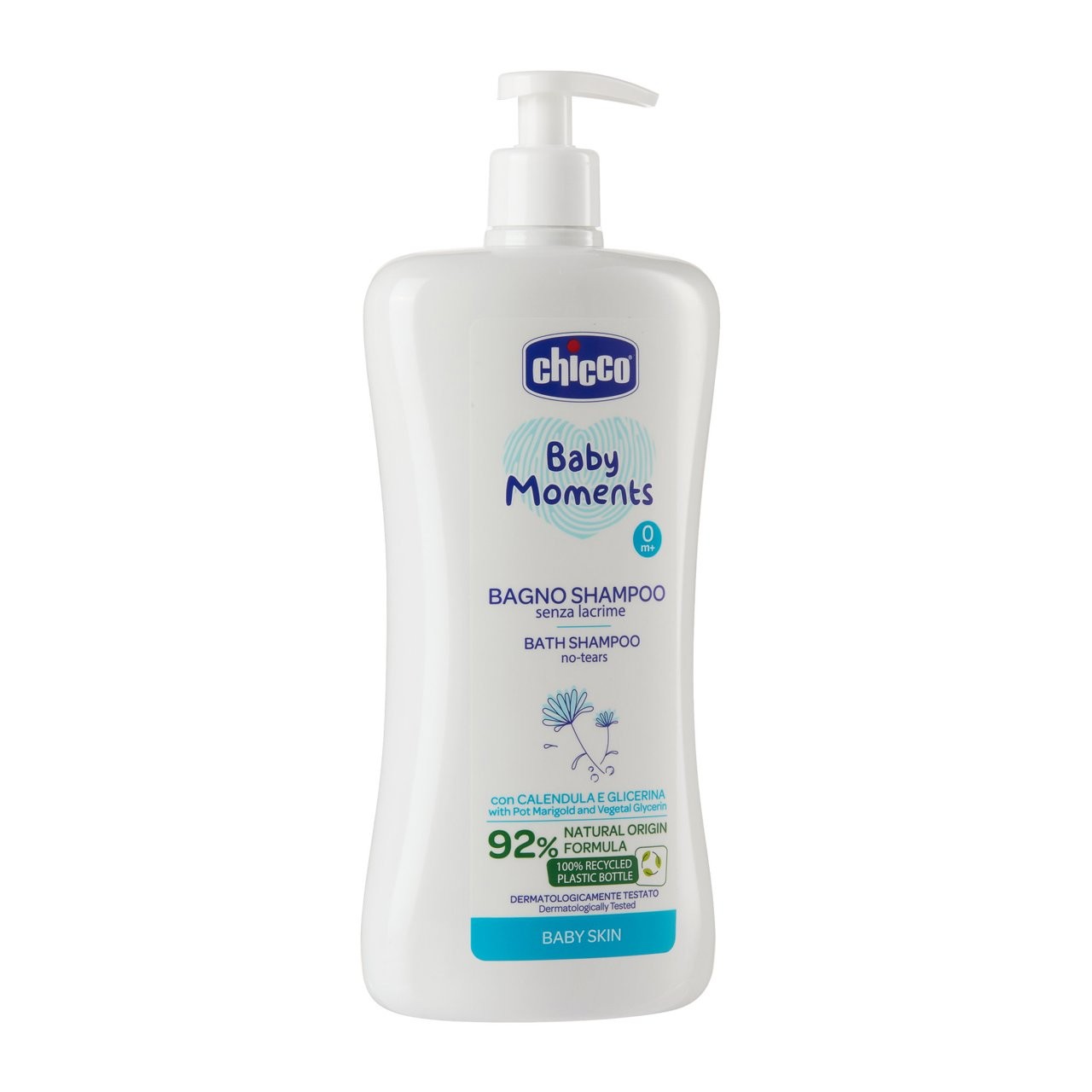 Chicco Baby Moments Doğal Göz Yakmayan Bebek ve Vücut Şampuanı 750ml