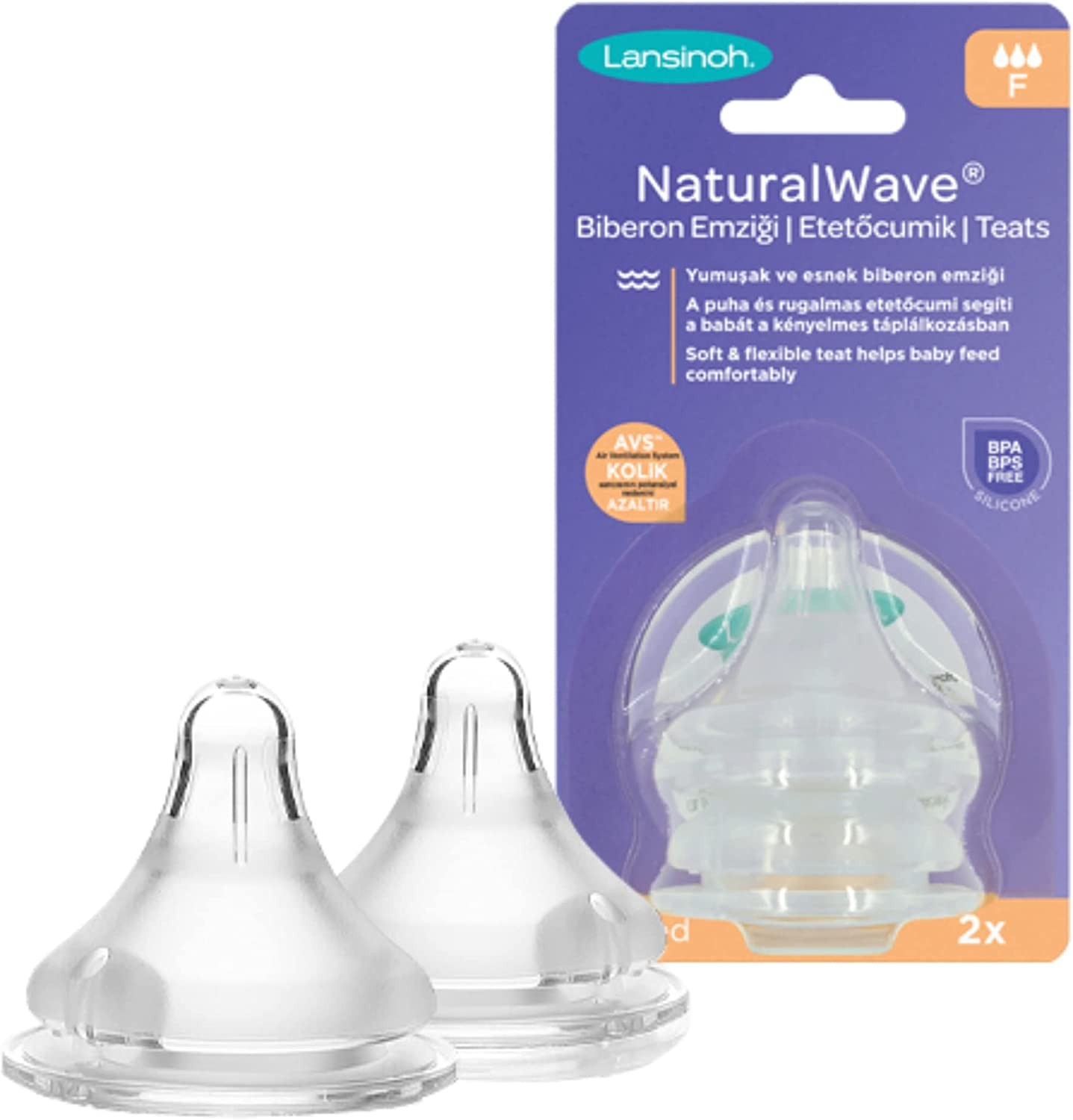 Lansinoh® NaturalWave® Biberon Emziği Hızlı Akışlı