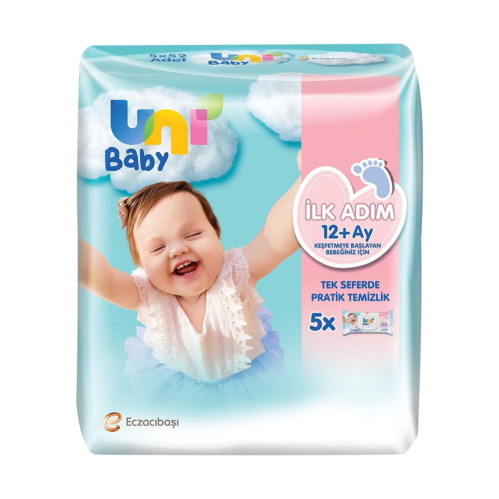 Uni Baby İlk Adım Islak Mendil 260 Yaprak (5x52)