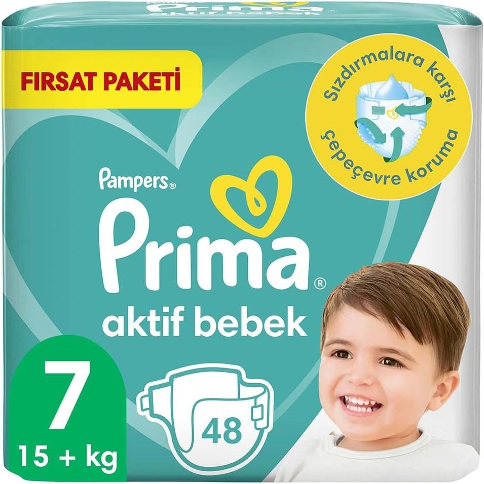 Prima Aktif Bebek Bezi 7 Beden - 48 Adet