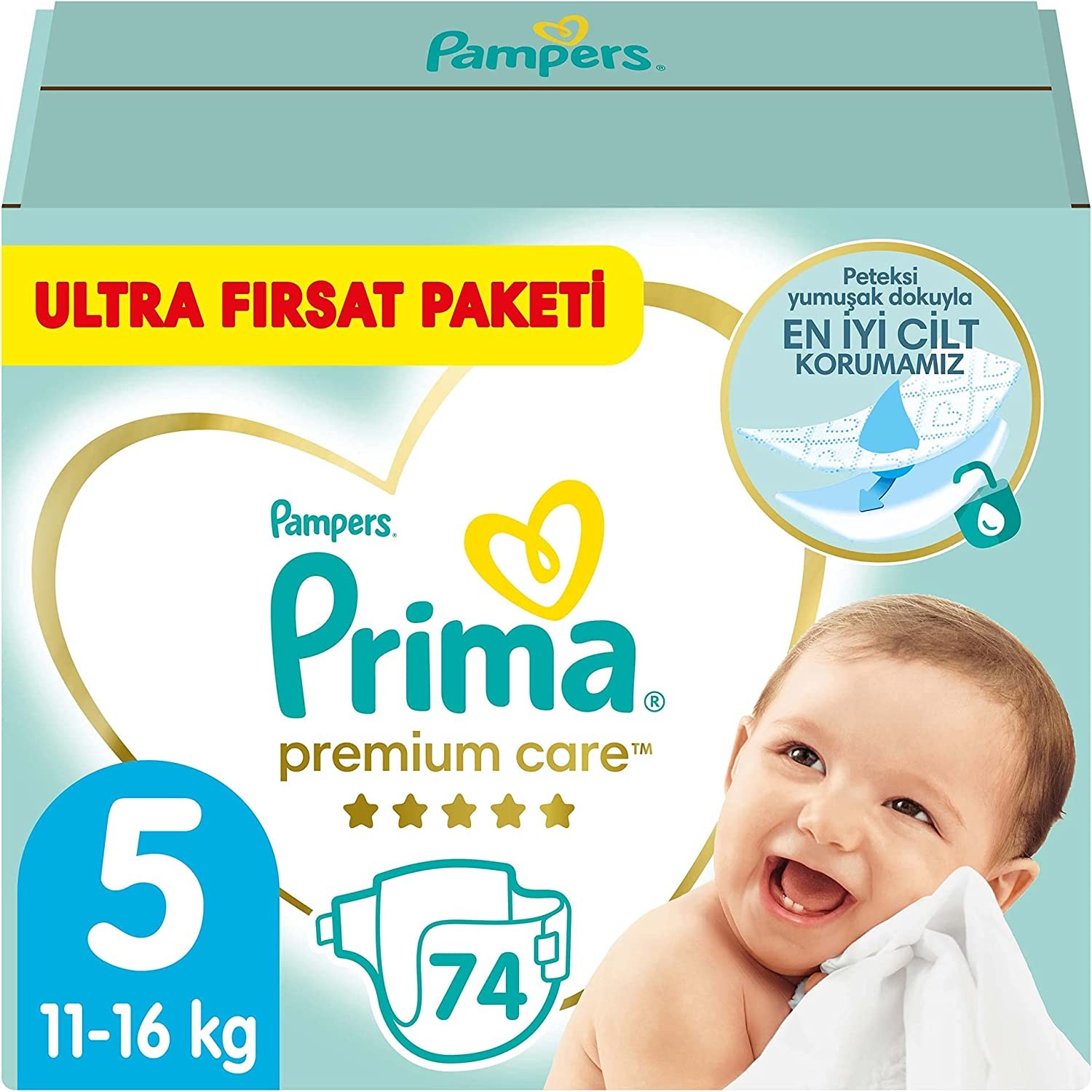 Prima Premium Care Bebek Bezi 5 Beden - 74 Adet