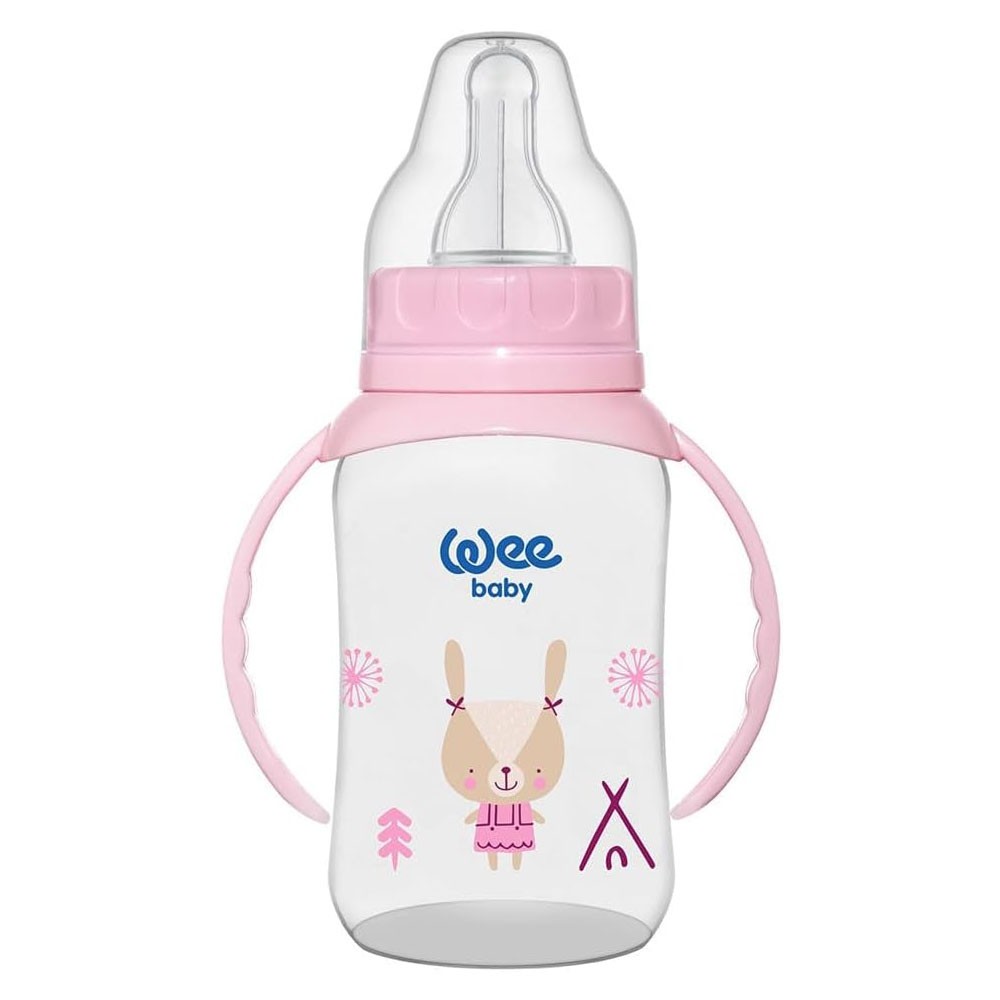 Wee Baby Klasik Kulplu PP Biberon 150 ml - Pembe