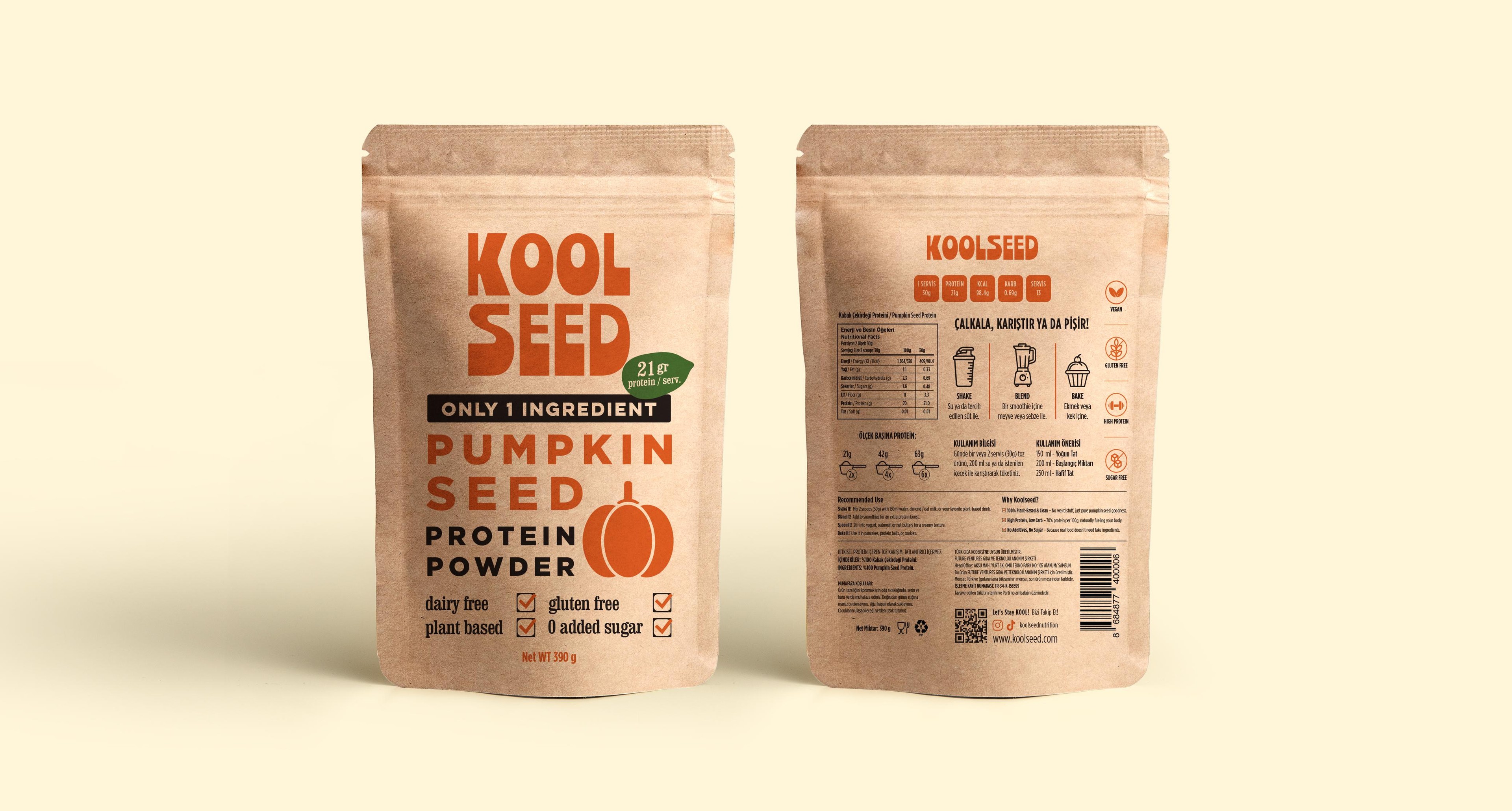  Orijinal – %100 Kabak Çekirdeği Protein Tozu