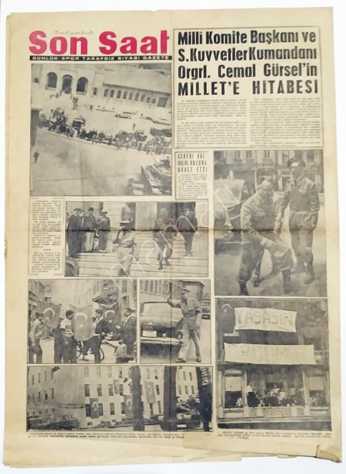 28 Mayıs 1960 tarihli, Son Saat gazetesi