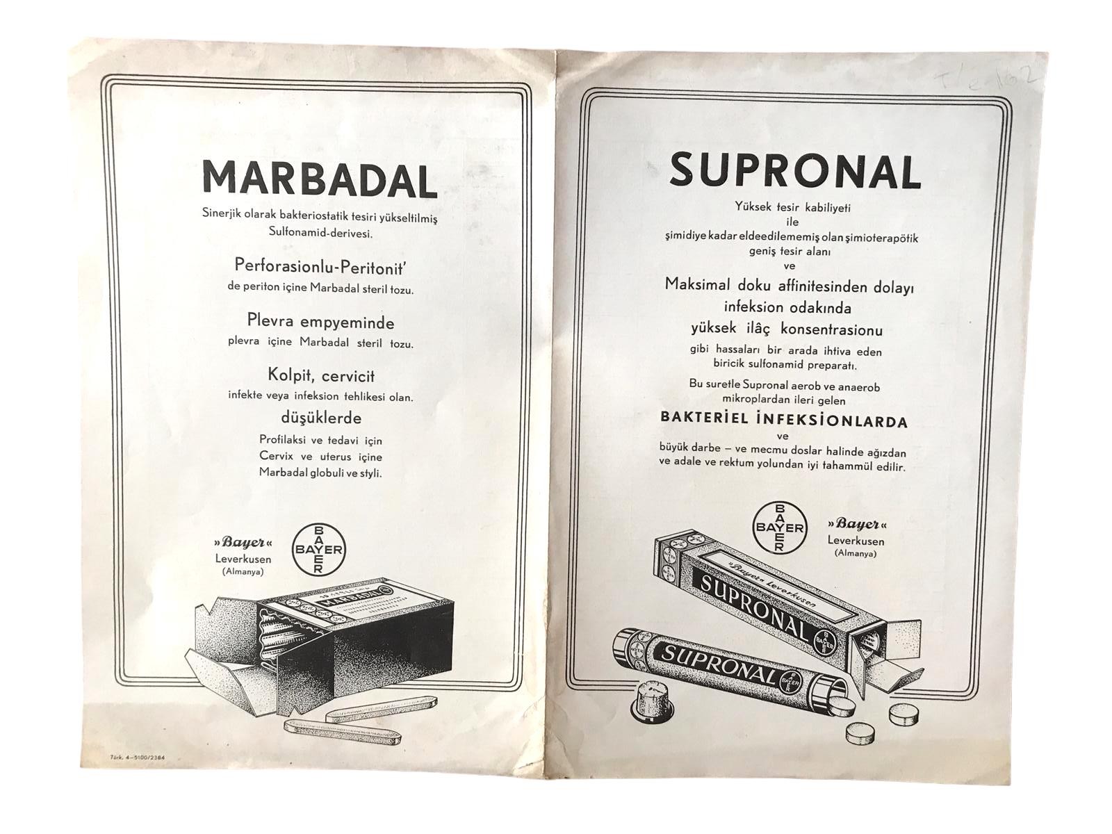 Marbadal, Supronal - Bayer katlanır broşür