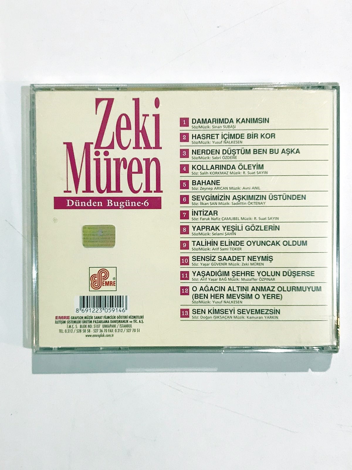 Dünden Bügüne 6 / Zeki MÜREN - Cd