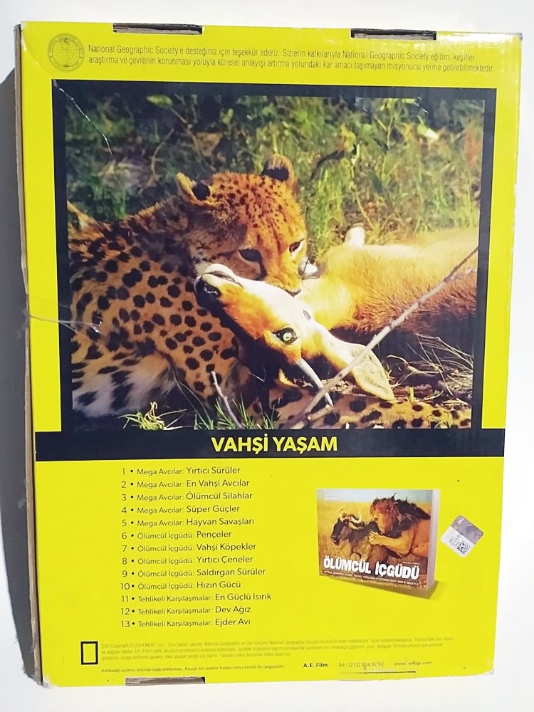 Vahşi yaşam / National Geographic - 13 DVD + Kitap