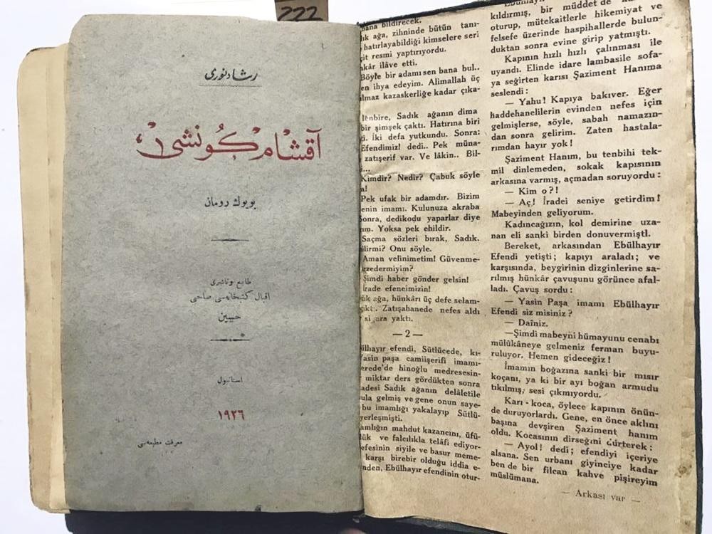 Akşam Güneşi - Reşat Nuri 1926 / Eski Türkçe Kitap