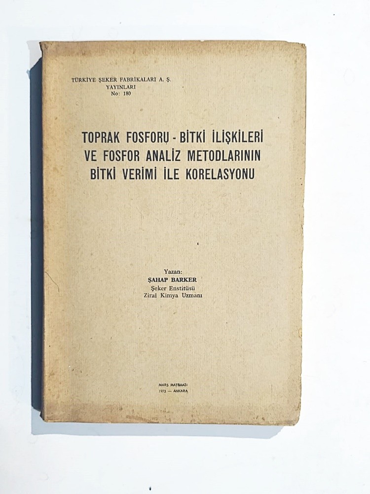 Toprak Fosforu Bitki İlişkileri ve Fosfor Analiz ...