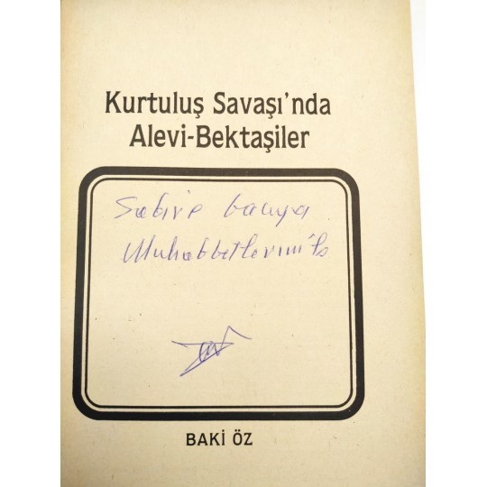 Baki ÖZ / Kurtuluş savaşında Alevi - Bektaşiler - Kitap