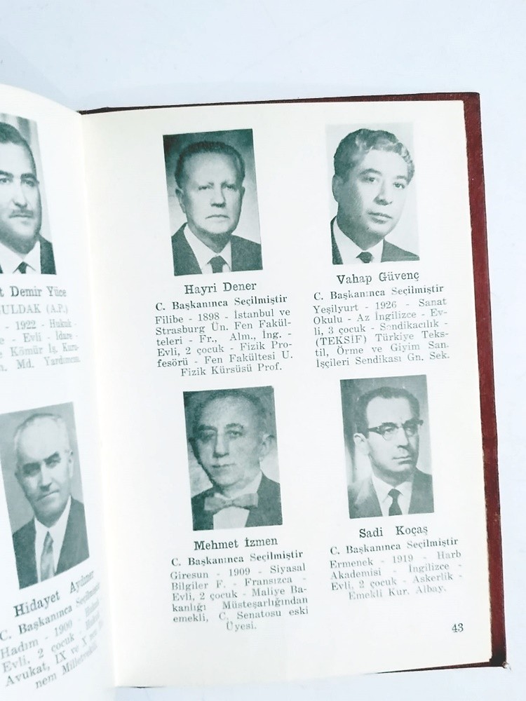 Cumhuriyet Senatosu Albümü 10 Haziran 1968