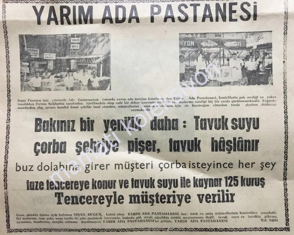 Yarım Ada Pastanesi İzmir Fuarı - 24x29 İlginç reklam / Dergi - gazete reklamları