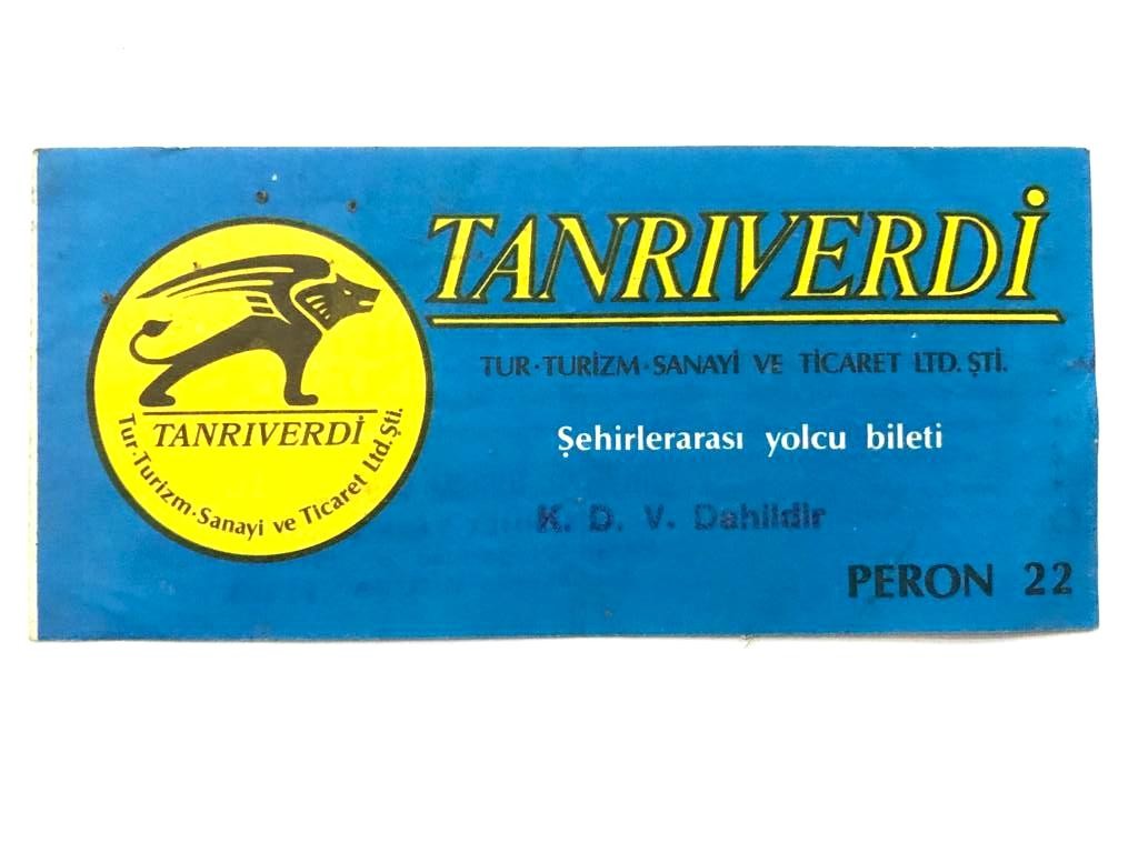 Tanrıverdi Tur. turizm - Otobüs bileti