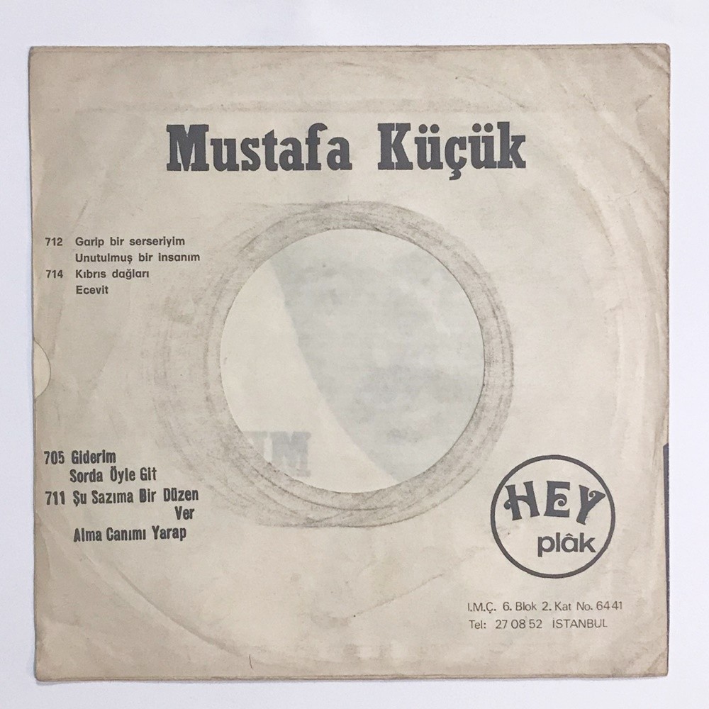 Garip Bir Serseriyim - Giderim Sorda Öyle Git / Mustafa KÜÇÜK - Plak Kabı / Sadece Kapaktır