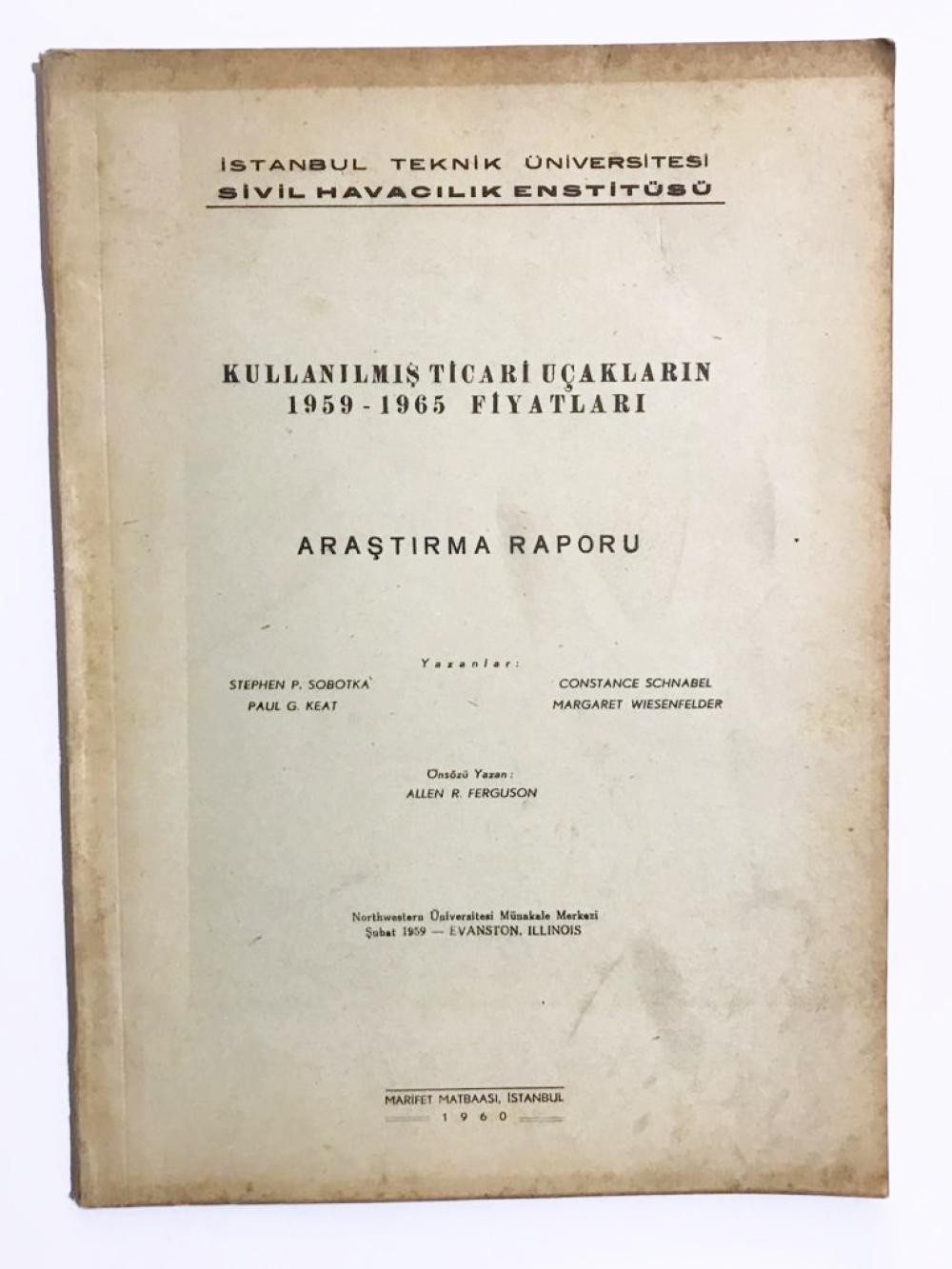 Kullanılmış Ticari Uçakların 1959-1965 Fiyatları