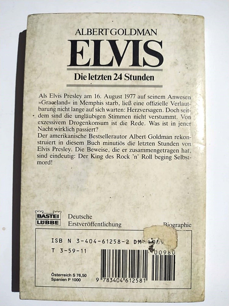 Albert GOLDMAN - Elvis Die letzen 24 Stunden / Kitap