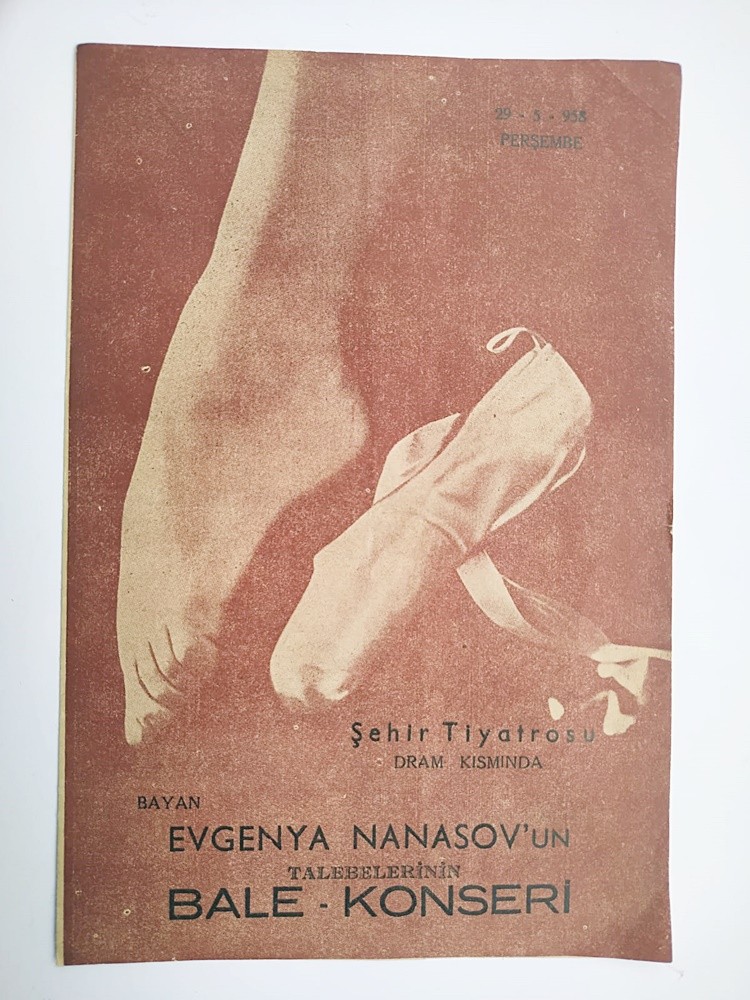 Ecgenya NANASOV 1958 tarihli Şehir tiyatrosu programı / Efemera