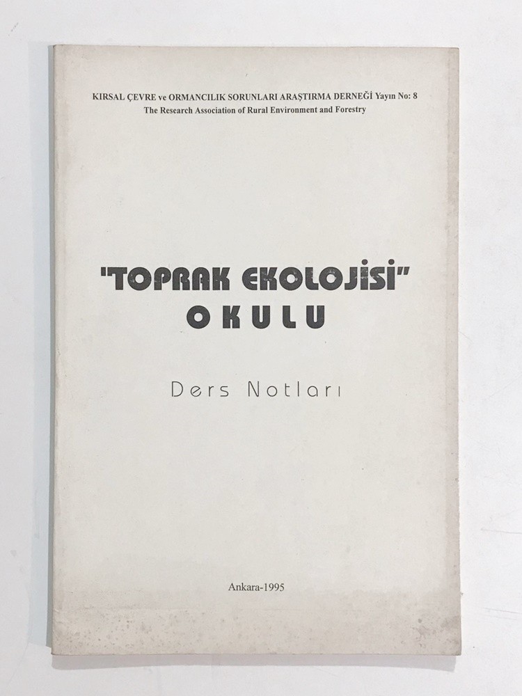 Toprak Ekoloji Okulu Ders Notları 1995 - Kitap