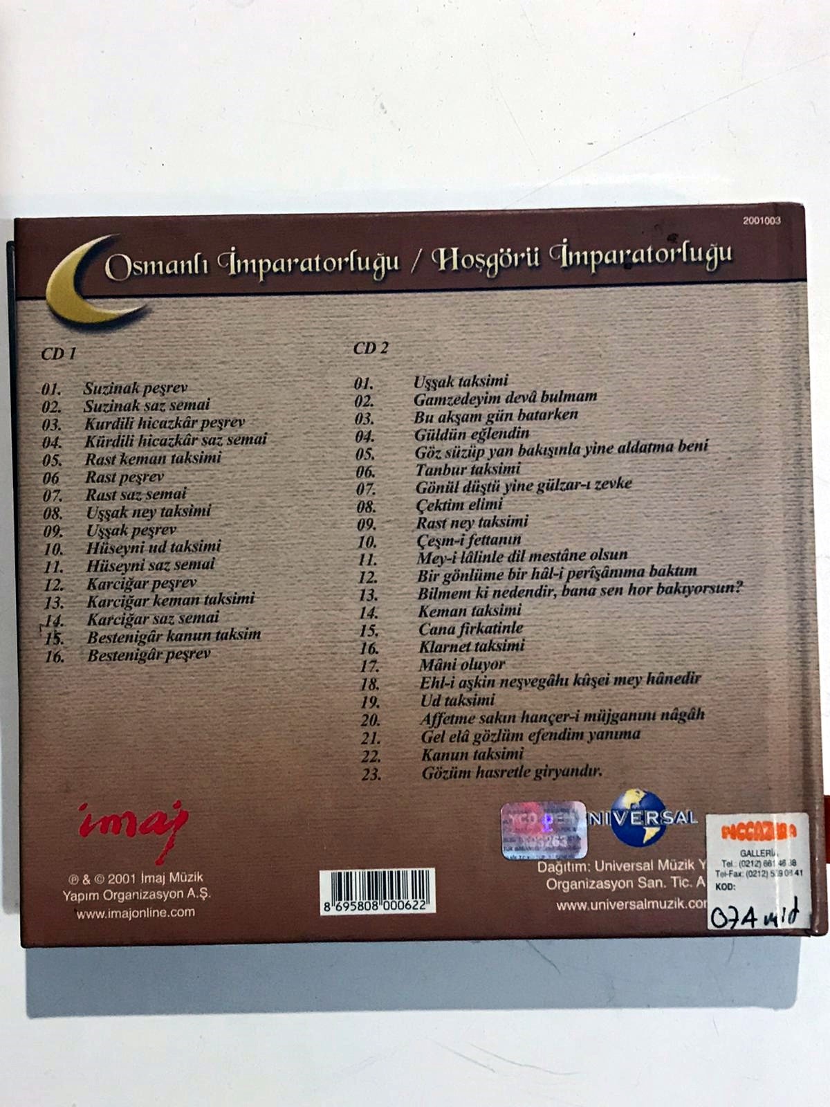 Tatyos Efendi Külliyatı / Kudsi Erguner ENSEMBLE - Cd