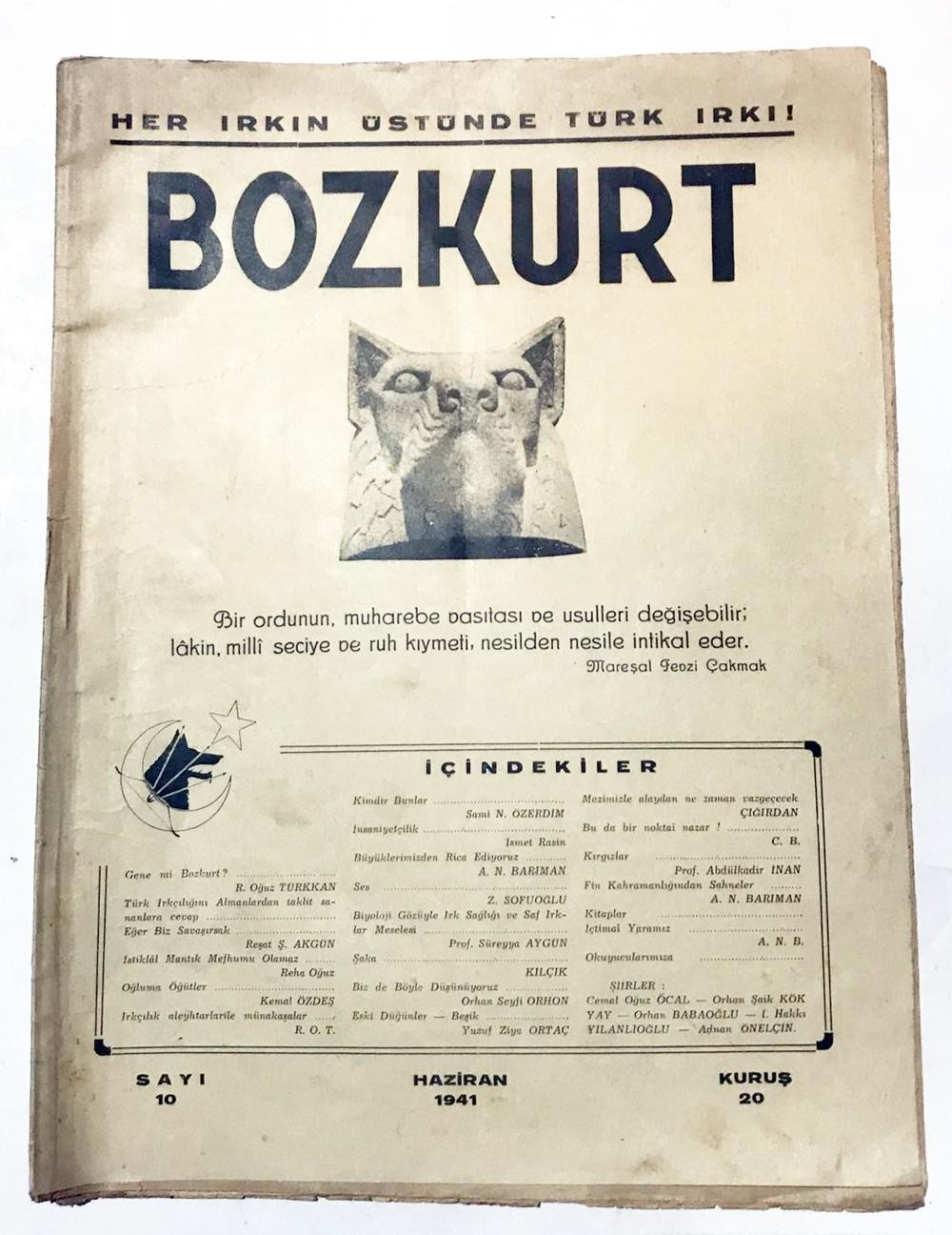 Bozkurt Türkçü Dergi - Her şeyin üstünde Türk ırkı! Haziran 1941