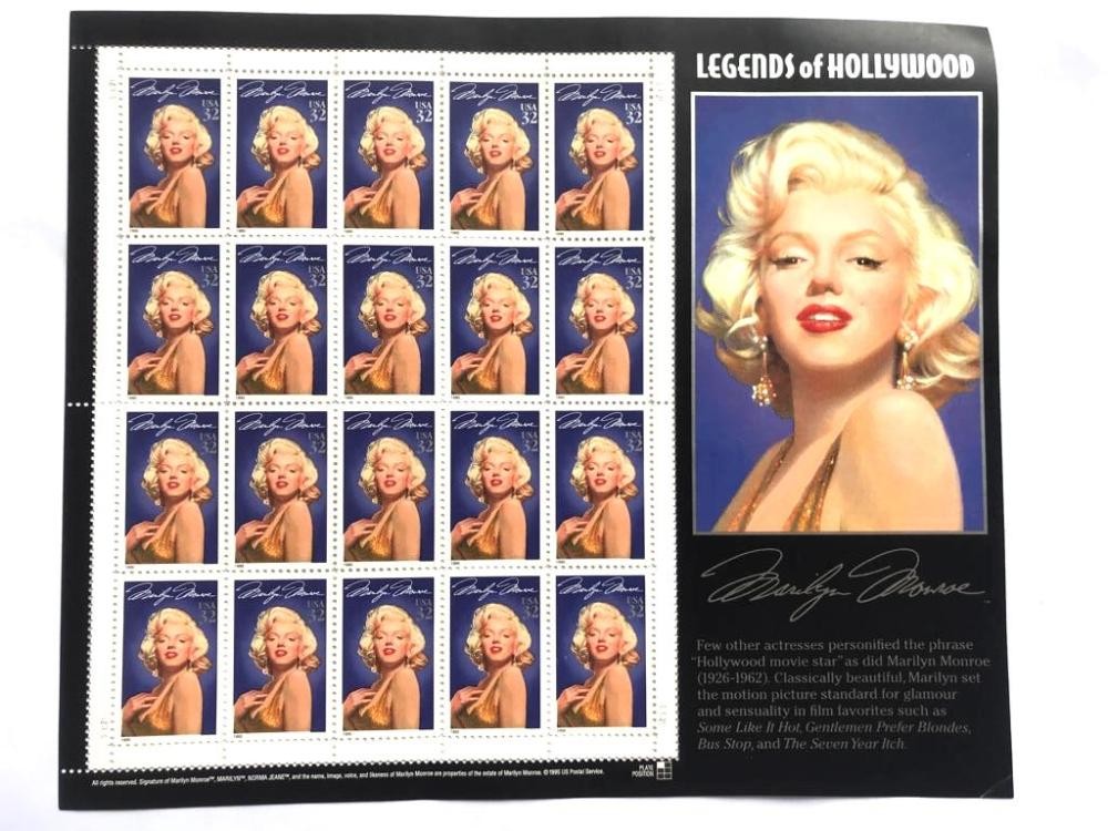 Marilyn MONROE - Legends of Hollywood / 1995 Blok pul