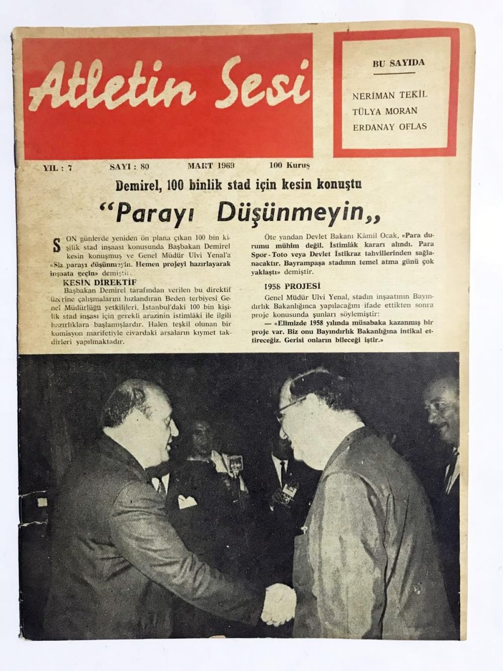 Atletin Sesi Dergisi -  YIL: 7 SAYI: 80 MART 1969