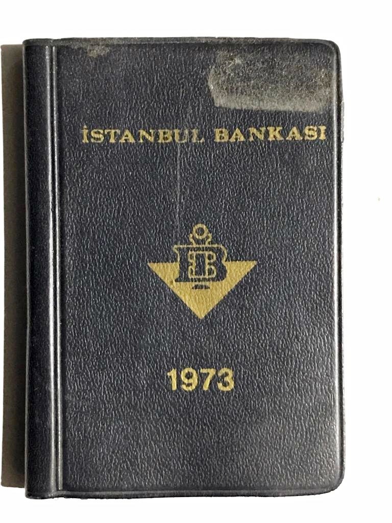 İstanbul Bankası 1973 - Kullanılmamış cep ajandası