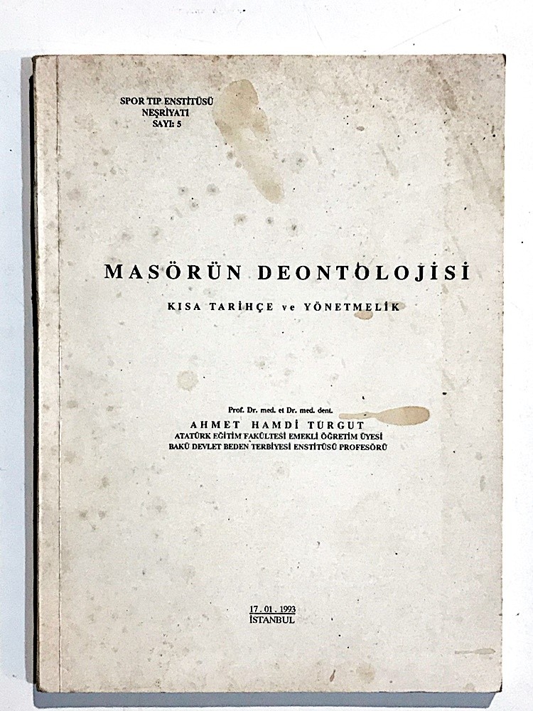 Masörün Deontolojisi / Ahmet Hamdi TURGUT- Kitap