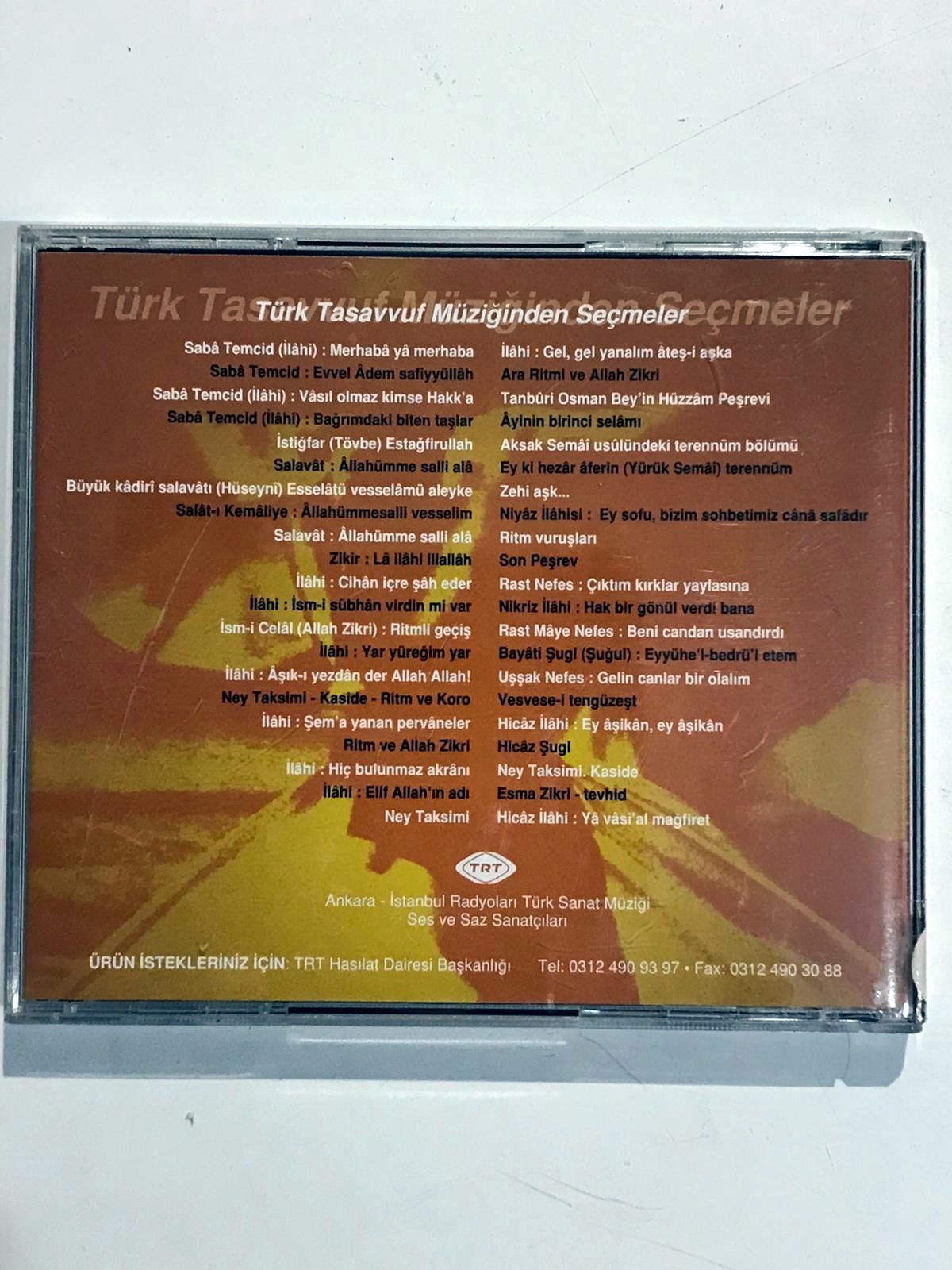 Türk Tasavvuf Müziğinden Seçmeler - Cd