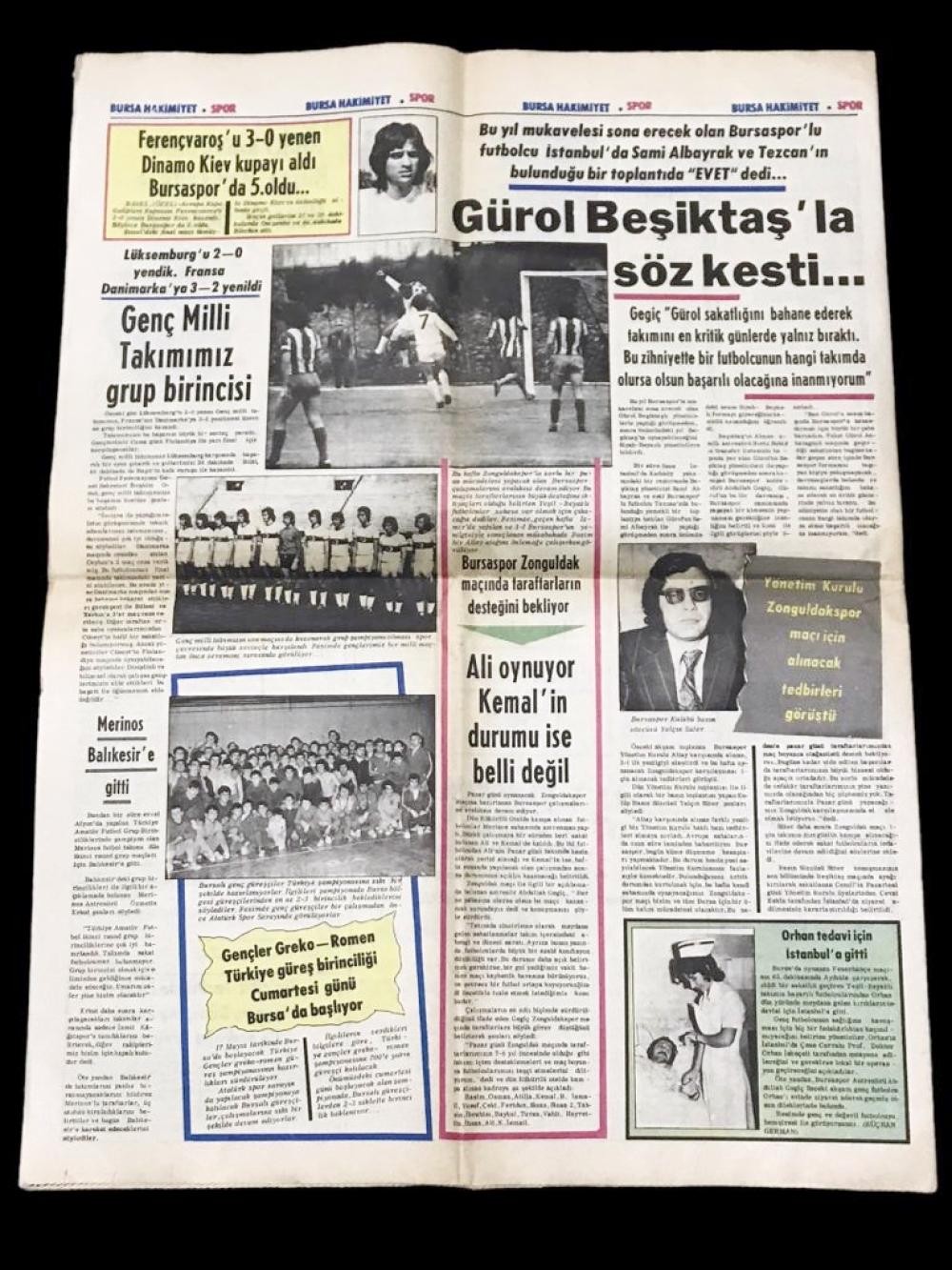 "THKPC Vural ÖNSEL" haberli Bursa Hakimiyet Gazetesi /  15 Mayıs 1975