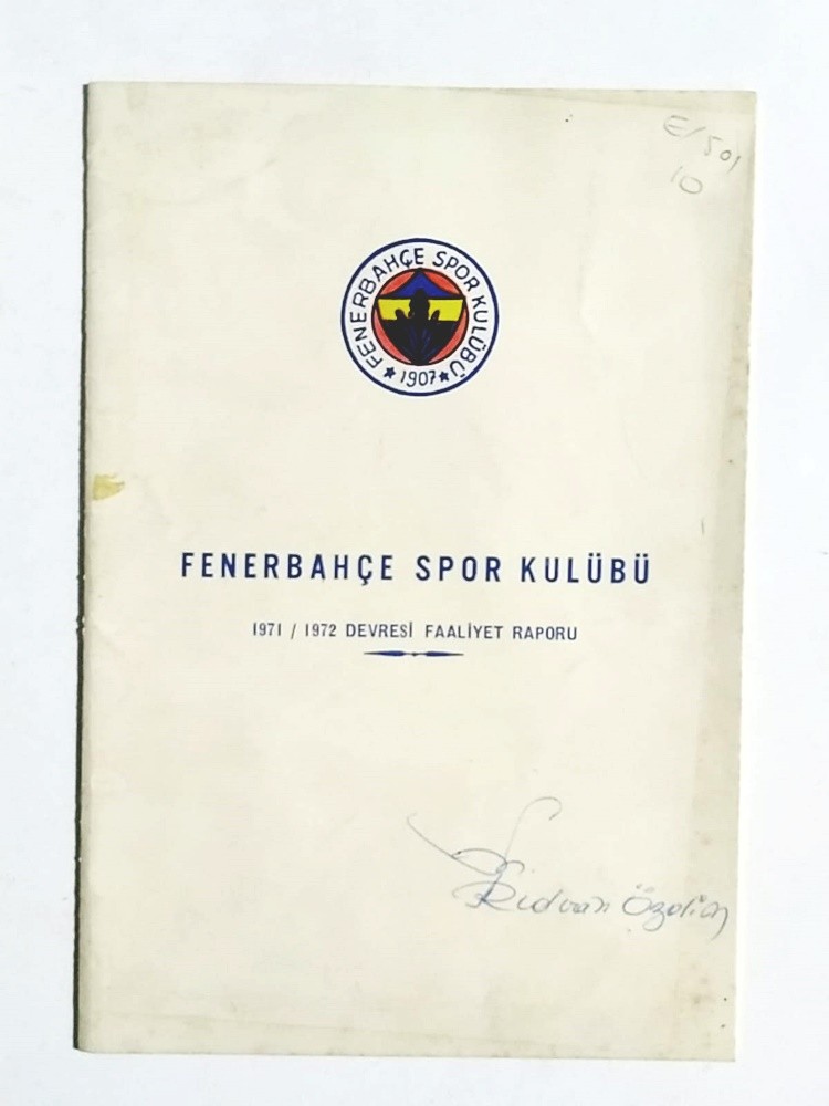 Fenerbahçe Spor Kulübü 1971 / 1972 devresi faaliyet raporu