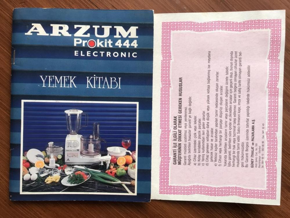 ARZUM PROKİT 444 YEMEK KİTABI