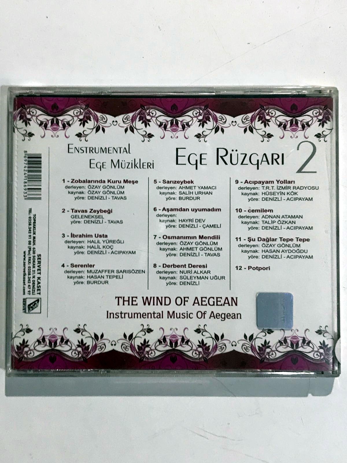 Ege Rüzgarı 2 / Enstrumental Ege Müzikleri - Cd