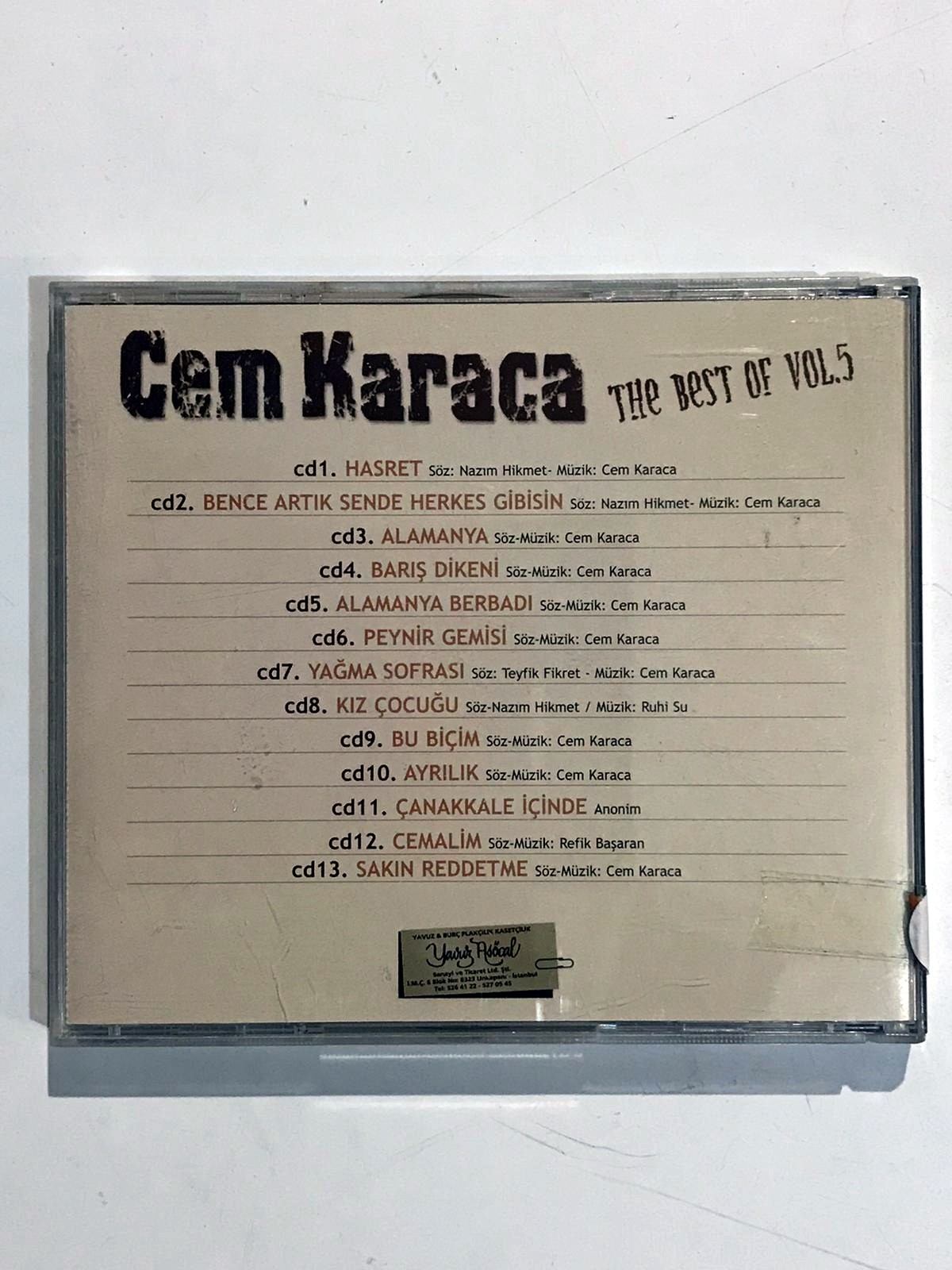 The Best of Vol.5 / Cem KARACA - Cd