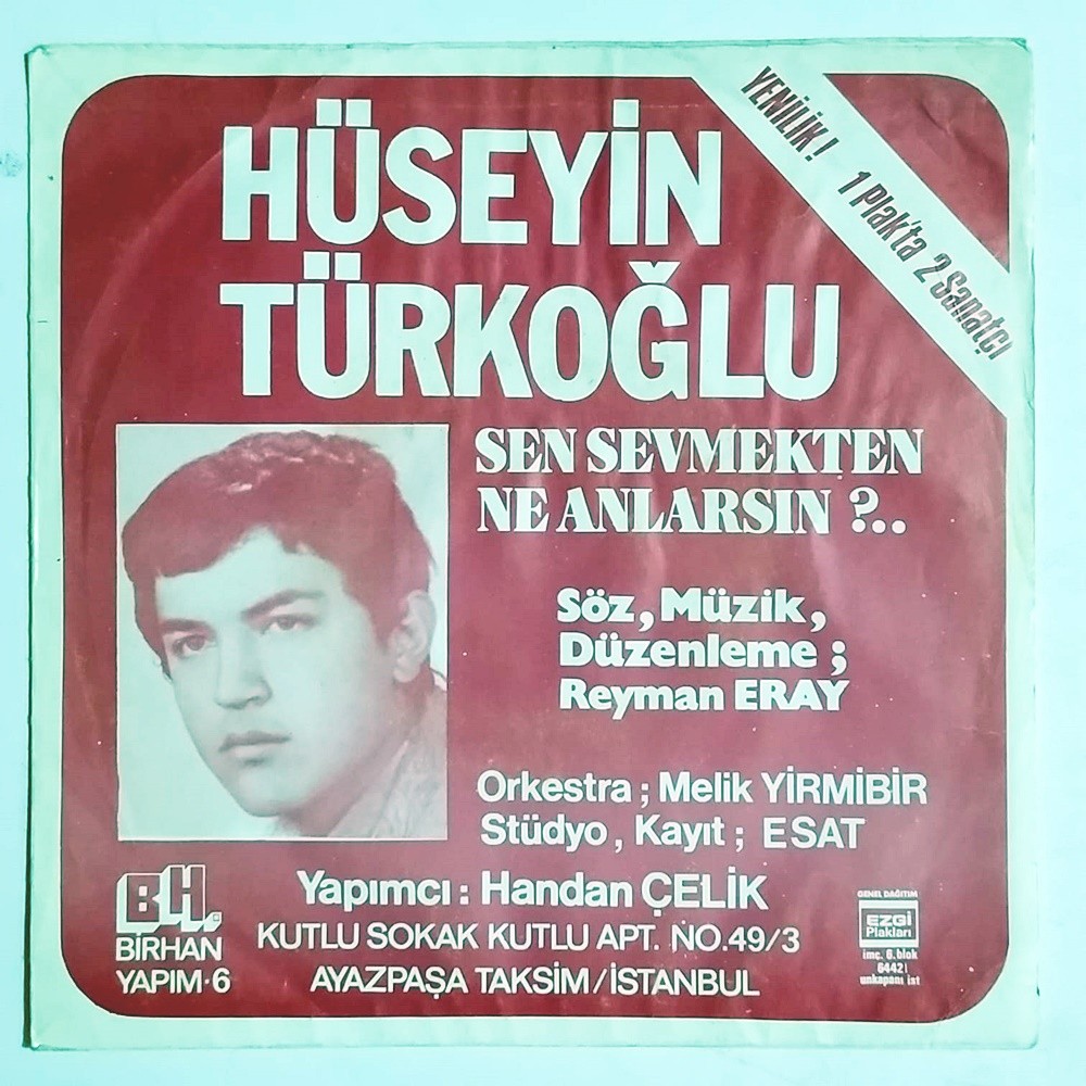 Hikmet EROĞLU / Hüseyin TÜRKOĞLU - Plak Kapağı / Sadece Kapaktır.