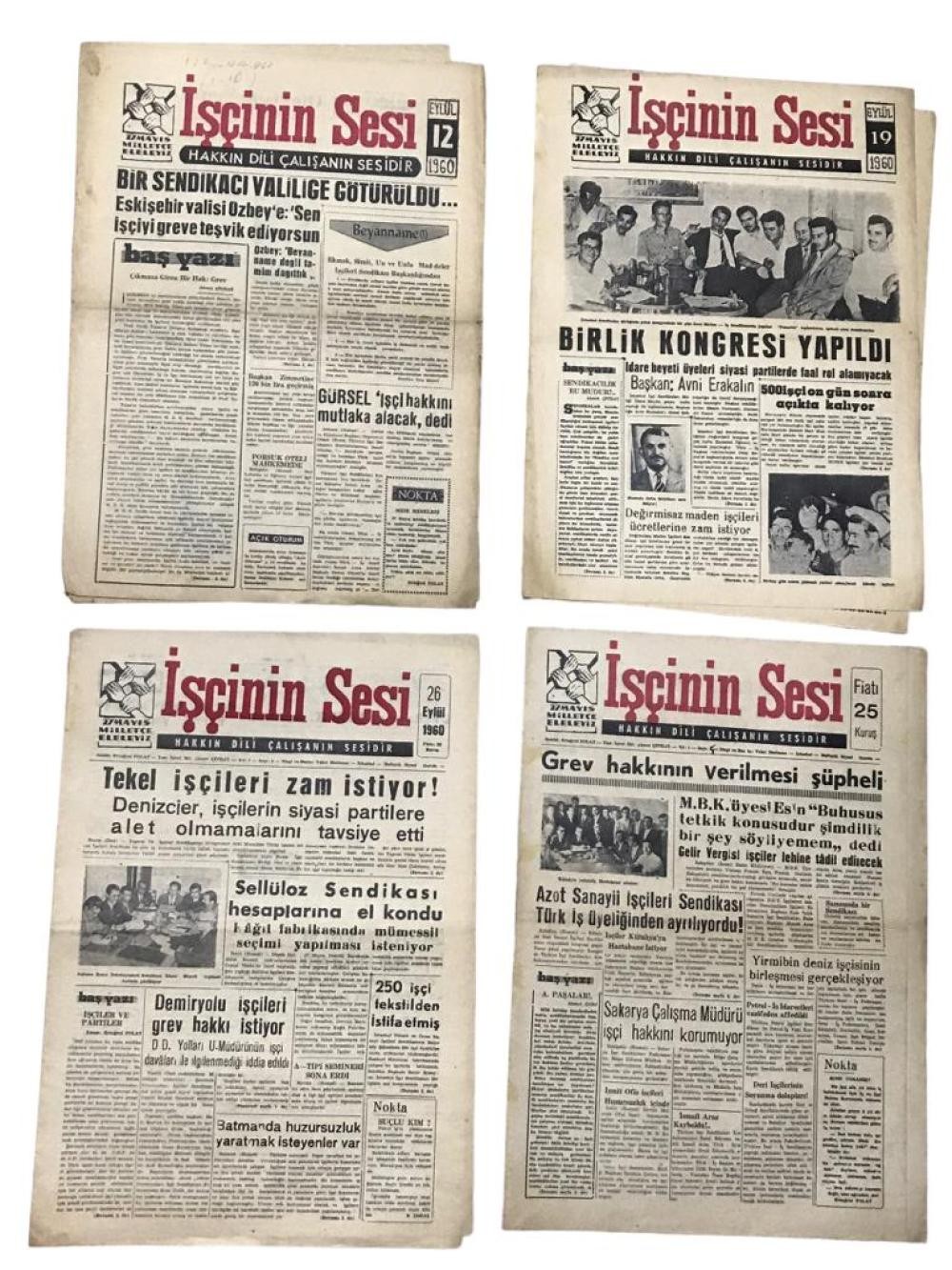 İşçinin Sesi Gazetesi 1960 - 8 sayı