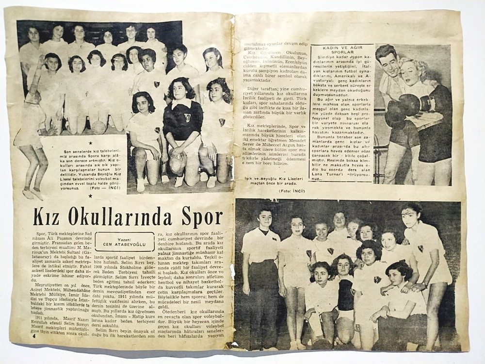 Işık ve Beyoğlu Kız Liseleri - Kız okullarında spor / Gazete, dergi haberleri