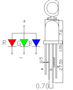 4 Bacak RGB Led Pinout