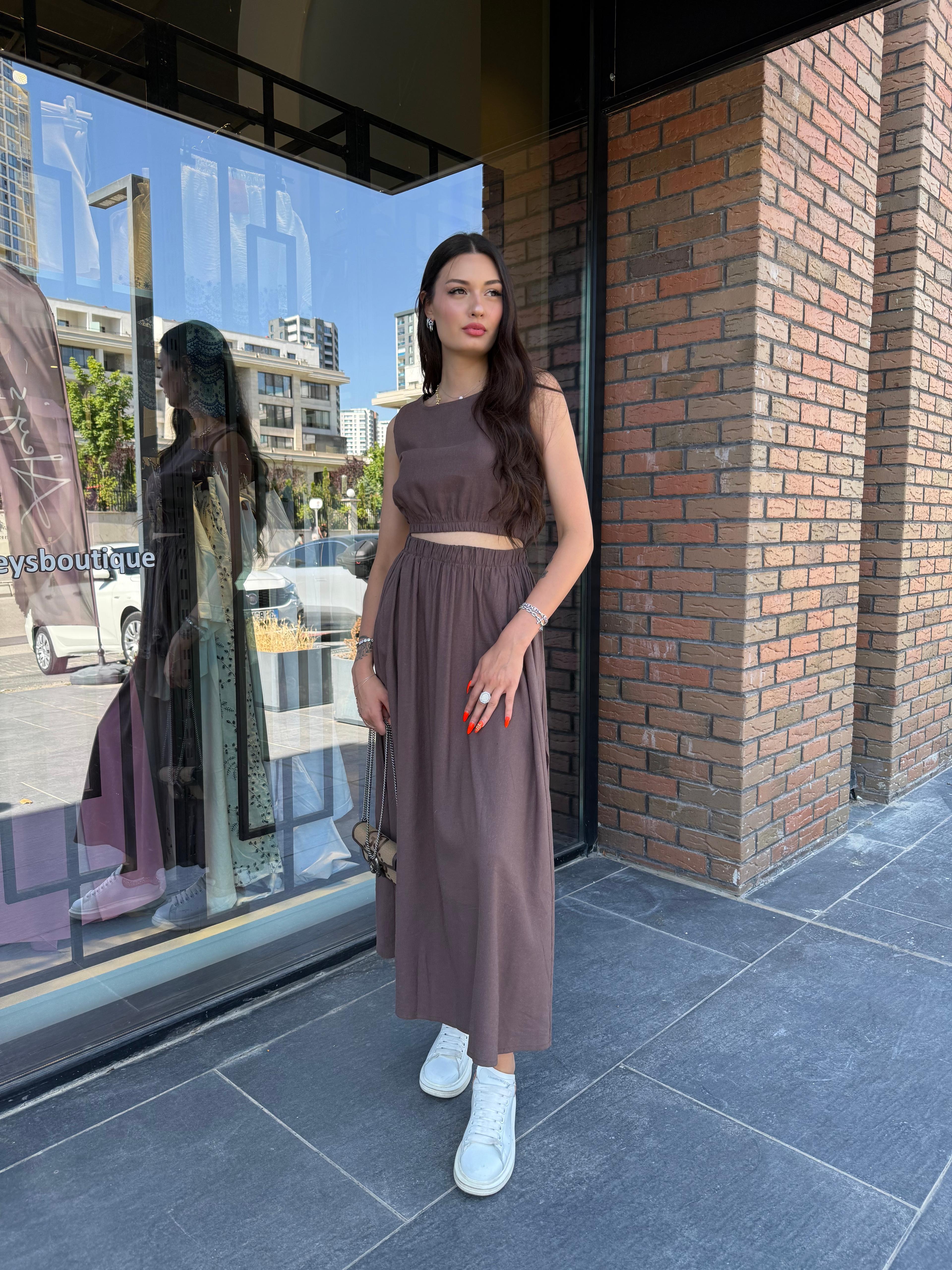 Keten Etekli Crop Takım