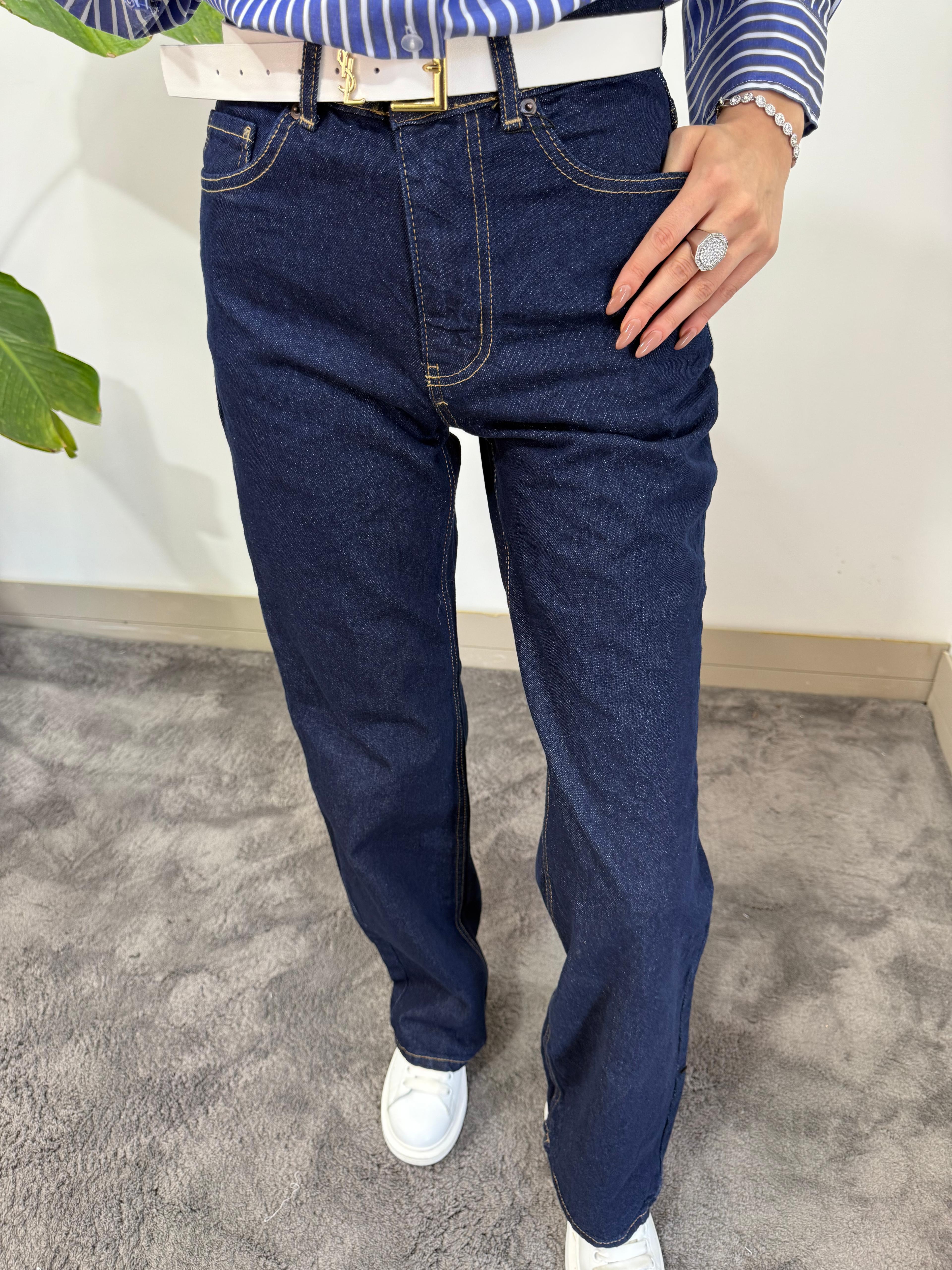 Su Yıkama Straight Denim