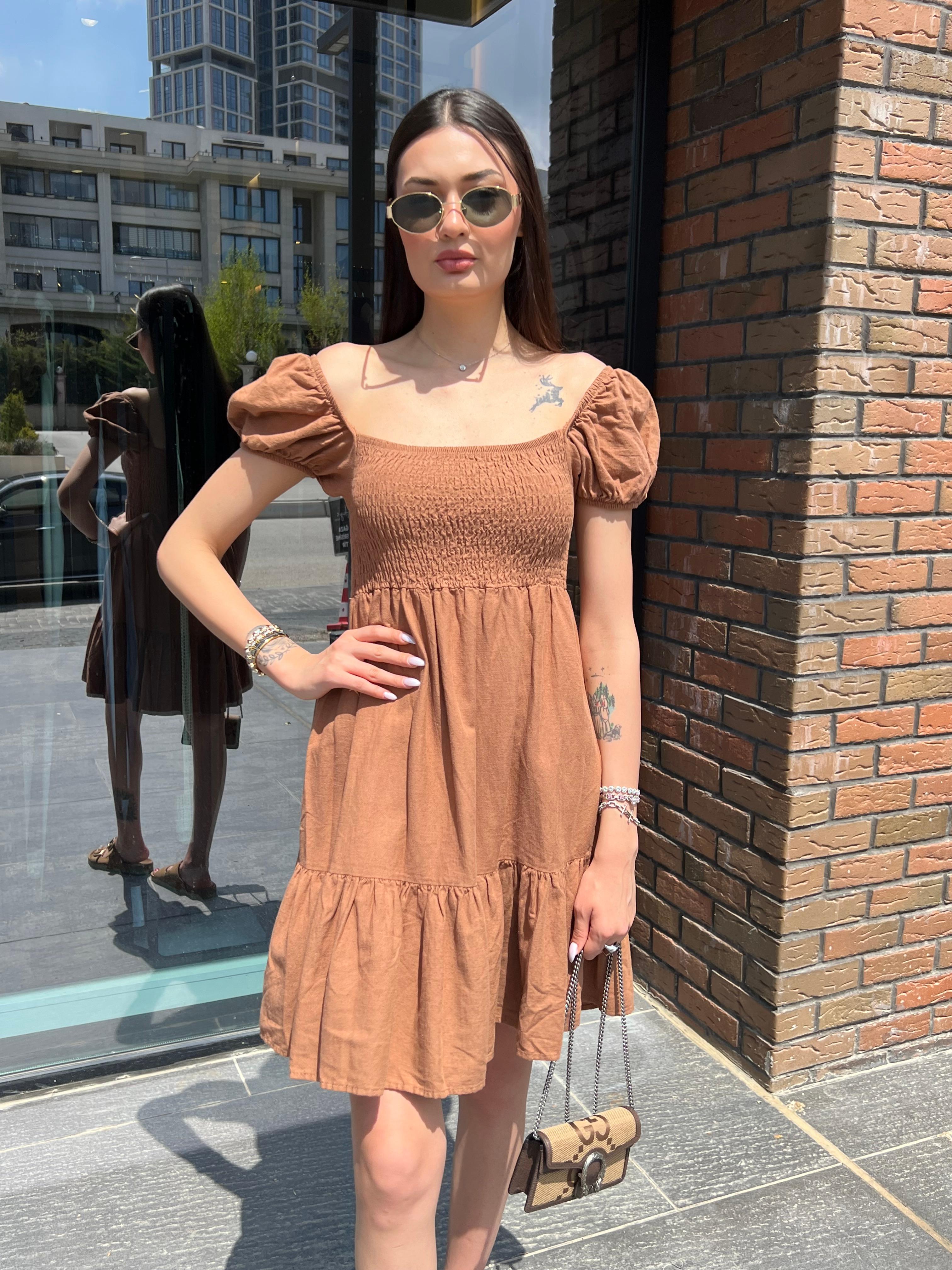 Keten Robası Lastikli Elbise