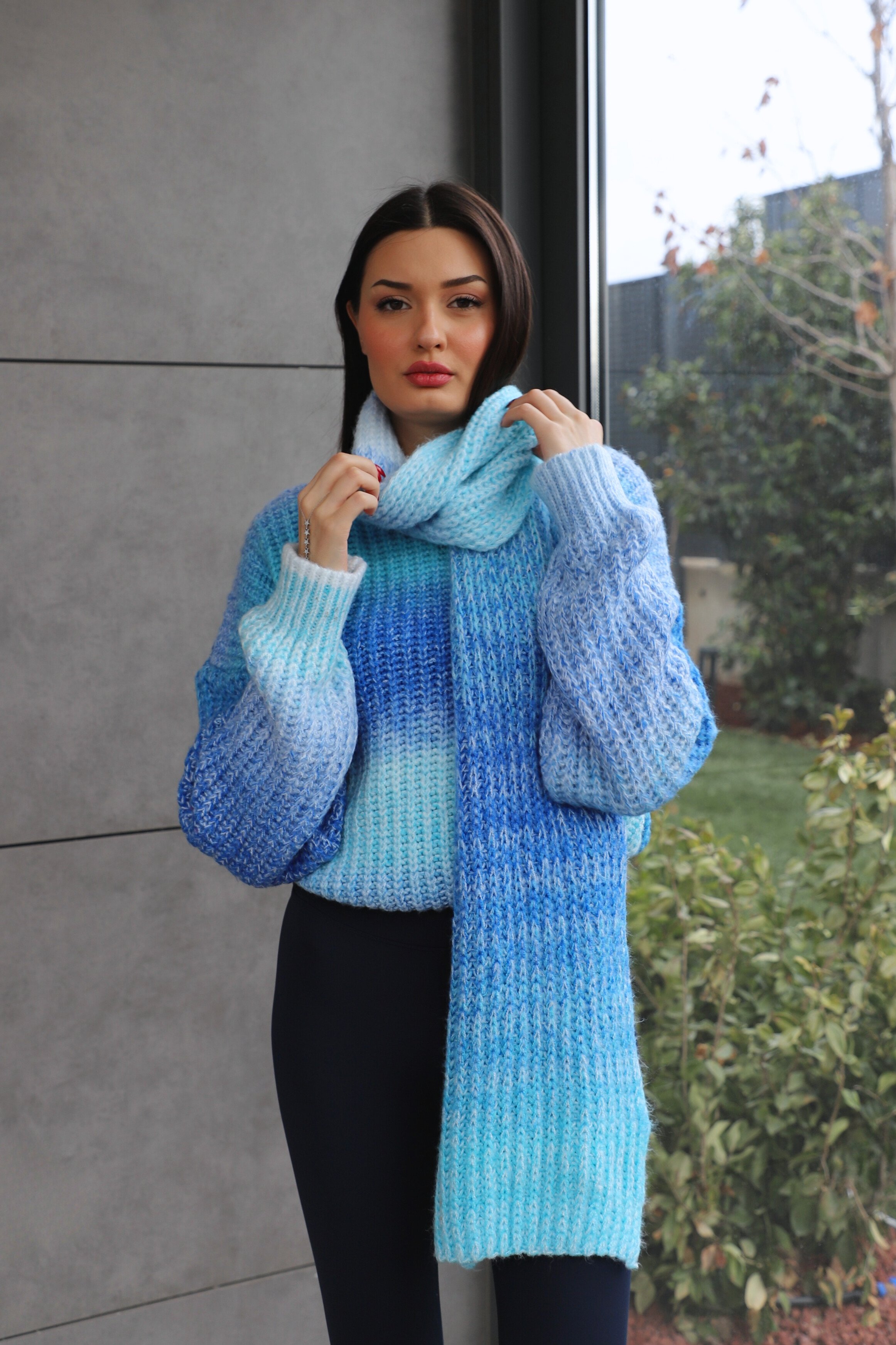 Mulineli Atkılı Oversize Triko